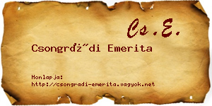 Csongrádi Emerita névjegykártya